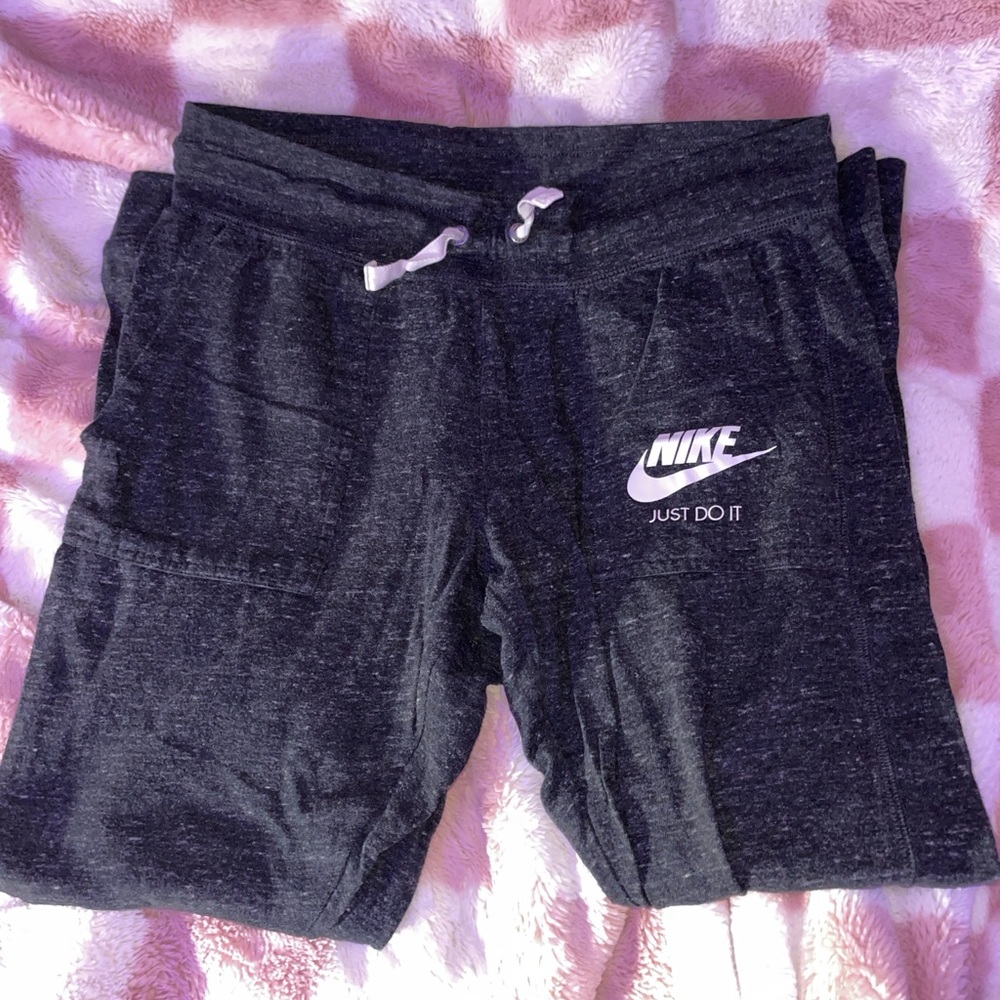 Nike Dark Charcoal Track Pants with Fleece Fabric